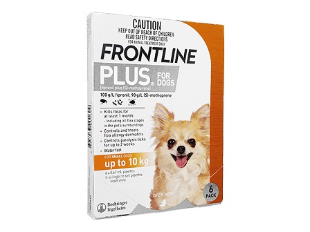 フロントラインプラス (10kg未満用) Frontline Plus For Dogs